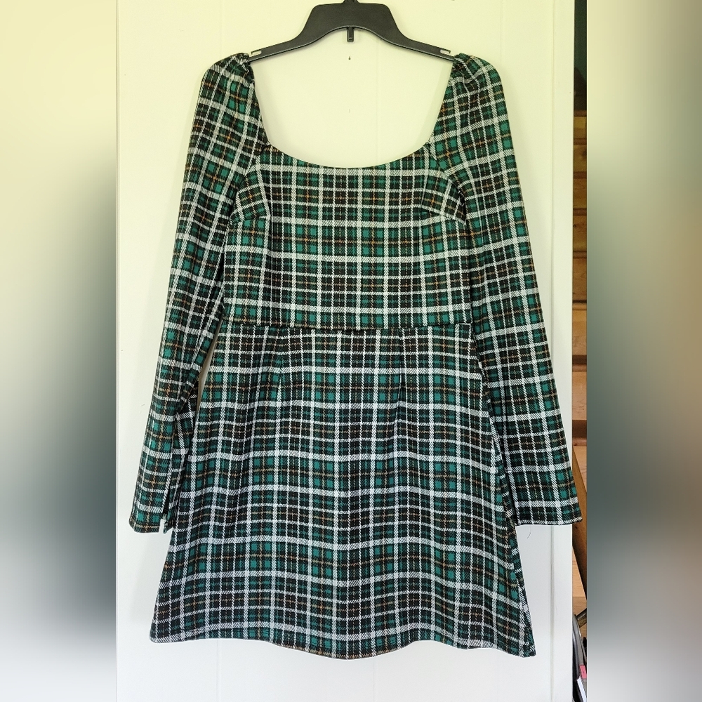 Mi Ami For Francesca's / Iris Waisted Plaid Dress Size M